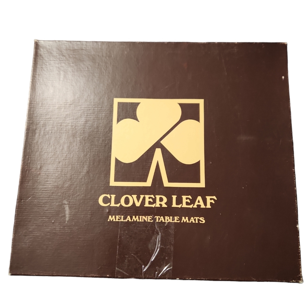 Clover Leaf melamine table mats UK set of 6 art print